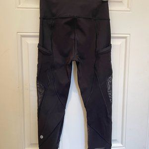lululemon high-rise cropped leggings with mesh inlets